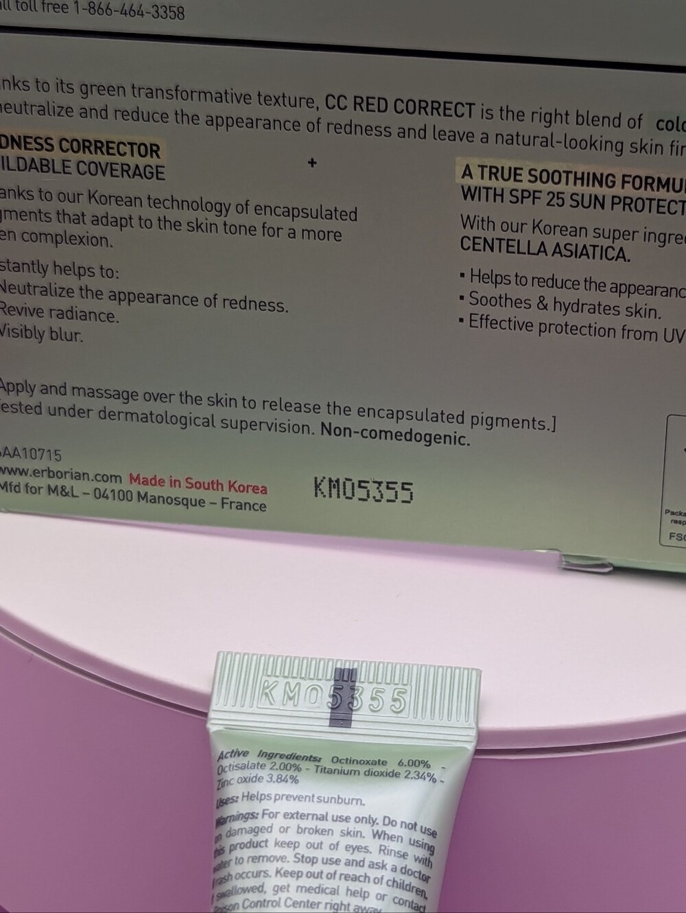 erborian Korean Skin Therapy CC Red Correct Full Size + Mini NIB Even Complexion - Picture 8 of 9